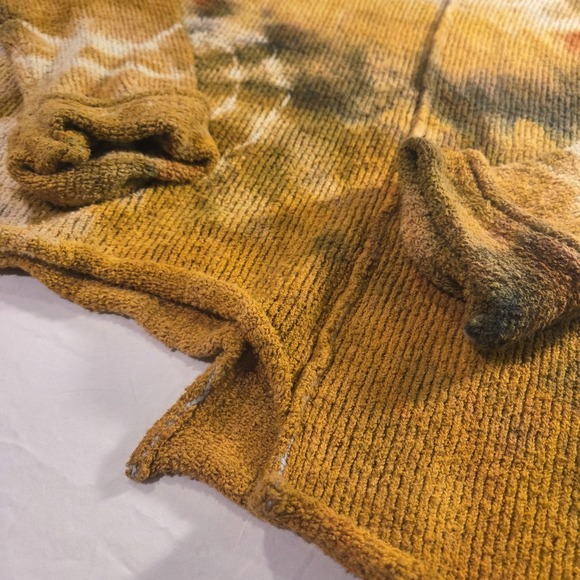 Rough And Tumble Women's Tie Dye Asymmetrical Cropped Sweater Boho Relaxed Fit - Picture 7 of 11